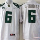 Men Oregon Ducks 6 De'Anthony Thomas White College Stitched Jersey