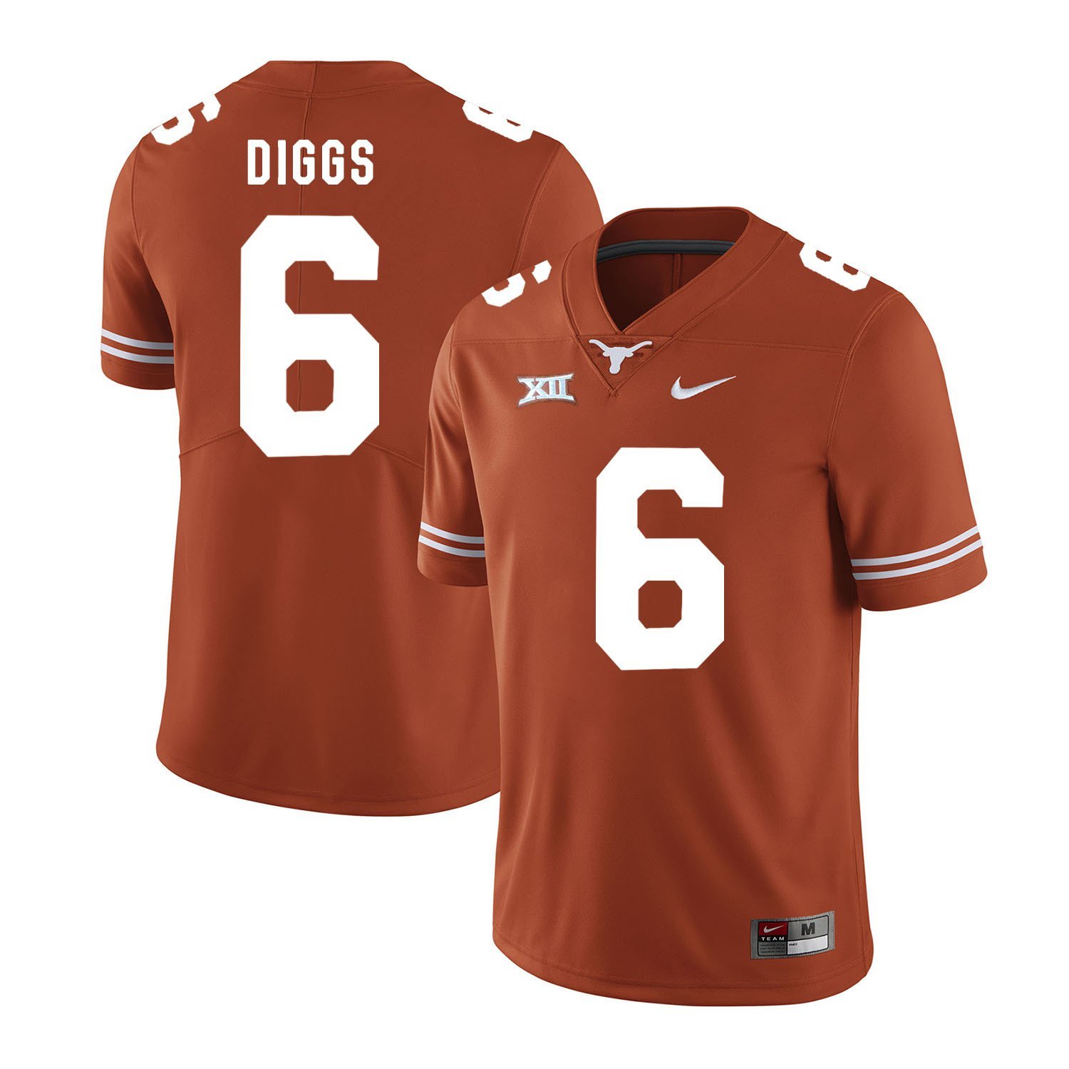 Men's Texas Longhorns #6 Quandre Diggs college Orange Stitched Jersey