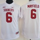 Women Oklahoma Sooners 6 Baker Mayfield White College Stitched Jersey