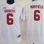 Women Oklahoma Sooners 6 Baker Mayfield White College Stitched Jersey