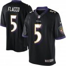 Men's Baltimore Ravens #5 Joe Flacco black game Stitched Jersey