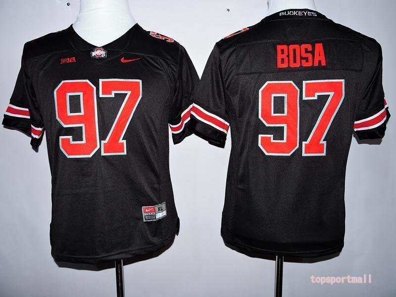 Youth Ohio State Buckeyes 97 Joey Bosa Black College Stitched Jersey