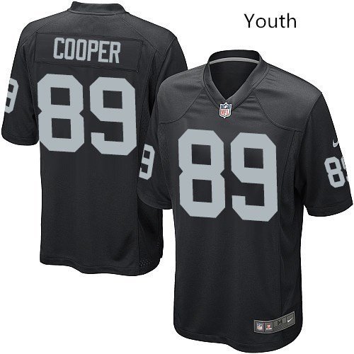 Youth kids Raiders #89 Amari Cooper Black Stitched Jersey