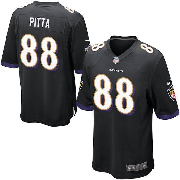Youth Baltimore Ravens #88 Dennis Pitta Black Alternate Game Stitched Jersey