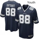 Youth kids Cowboys #88 Dez Bryant navy Stitched Jersey