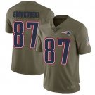 Youth Patriots #87 Rob Gronkowski Super Bowl LII Green Stitched Jersey