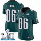Eagles #86 Zach Ertz GREEN Super Bowl LII Game Stitched Jersey