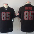 Youth Kids San Francisco 49ers #85 Davis Black Stitched Jersey