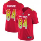 Youth #84 Antonio Brown Pittsburgh Steelers Pro Bowl Game Red Stitched Jersey