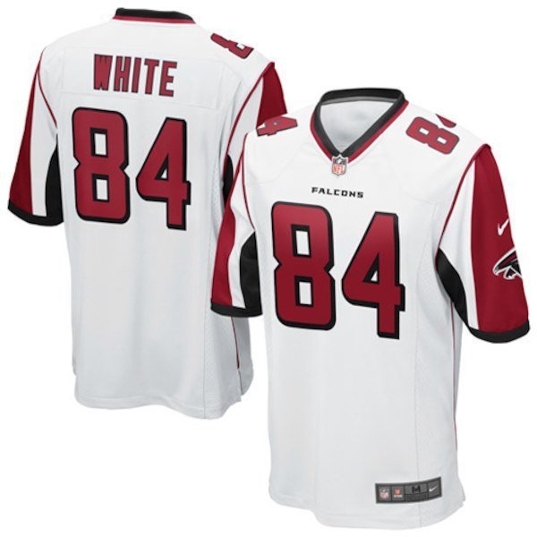 Youth Atlanta Falcons #84 Roddy White White Game Stitched Jersey