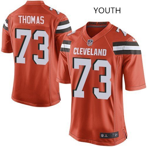 Youth Cleverland Browns #73 Joe Thomas Orange Stitched Jersey