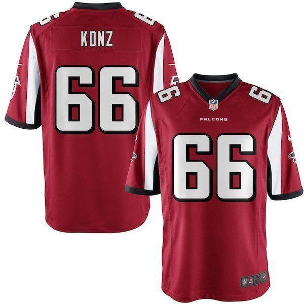 Youth Atlanta Falcons #66 Peter Konz Red Limited Stitched Jersey