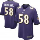 Youth Baltimore Ravens #58 Elvis Dumervil Purple Game Stitched Jersey
