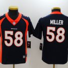 Youth Danver Broncos #58 Von Miller Navy kids Stitched Jersey