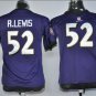 Youth kids Ravens #52 Ray Lewis purple Stitched Jersey