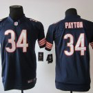 Youth kids Bears #34 Waltor Payton navy Stitched Jersey