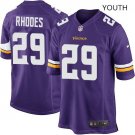 Youth Vikings #29 Xavier Rhodes purple Stitched Jersey