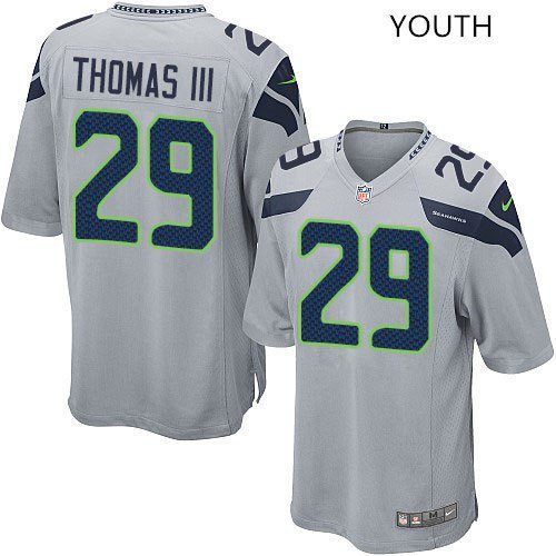 Youth kids Seattle Seahawks #29 Earl Thomas grey Stitched Jersey