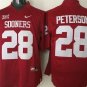 Youth Oklahoma Sooners 28 Adrian Peterson Red College Stitched Jersey