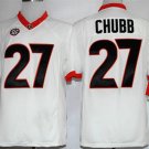 Youth Kids Georgia Bulldogs Nick Chubb #27 White Colleges Stitched Jersey