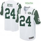 Youth kids York Jets #24 Darrelle Revis white green Stitched Jersey