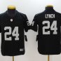 Youth kids Raiders #24 Marshawn Lynch black Stitched Jersey