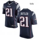 Youth Patriots #21 Malcolm Butler navy Stitched Jersey