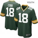 Youth Green Bay Packers #18 Randall Cobb Green Stitched Jersey