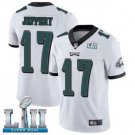 Youth Boy Eagles 17 Alshon Jeffery White Super Bowl LII Game Stitched Jersey