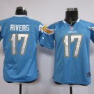 Youth Charges #17 Philip Rivers kids Stitched Jersey