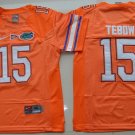 Youth Florida Gators 15 Tim Tebow Orange College Stitched Jersey