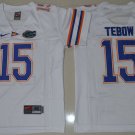 Youth Florida Gators 15 Tim Tebow White College Stitched Jersey