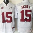 Youth Alabama Crimson Tide 15 JK Scott White College Stitched Jersey