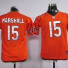 Youth Bears #15 Brandon Marshall orange kids Stitched Jersey