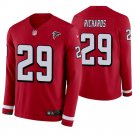 Atlanta Falcons #29 Jordan Richards Red Therma Long Sleeve Stitched Jersey
