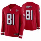 Atlanta Falcons #81 Austin Hooper Red Therma Long Sleeve Stitched Jersey