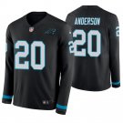 Carolina Panthers #20 CJ Anderson Black Therma Long Sleeve Stitched Jersey