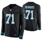 Carolina Panthers #71 Marshall Newhouse Black Therma Long Sleeve Stitched Jersey