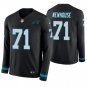 Carolina Panthers #71 Marshall Newhouse Black Therma Long Sleeve Stitched Jersey