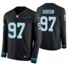 Carolina Panthers #97 Mario Addison Black Therma Long Sleeve Stitched Jersey