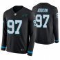 Carolina Panthers #97 Mario Addison Black Therma Long Sleeve Stitched Jersey