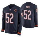 Chicago Bears #52 Khalil Mack Navy Therma Long Sleeve Stitched Jersey