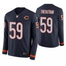 Chicago Bears #59 Danny Trevathan Navy Therma Long Sleeve Stitched Jersey