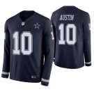 Dallas Cowboys #10 Tavon Austin Navy Therma Long Sleeve Stitched Jersey