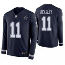 Dallas Cowboys #11 Cole Beasley Navy Therma Long Sleeve Stitched Jersey