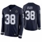 Dallas Cowboys #38 Jeff Heath Navy Therma Long Sleeve Stitched Jersey
