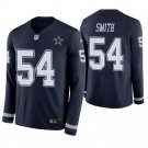 Dallas Cowboys #54 Jaylon Smith Navy Therma Long Sleeve Stitched Jersey