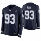 Dallas Cowboys #93 Daniel Ross Navy Therma Long Sleeve Stitched Jersey