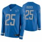 Detroit Lions #25 Theo Riddick Blue Therma Long Sleeve Stitched Jersey