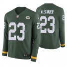 Green Bay Packers #23 Jaire Alexander Green Therma Long Sleeve Stitched Jersey